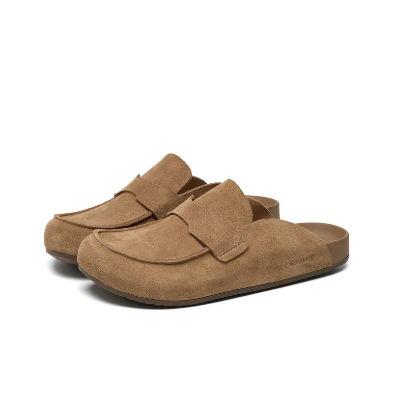 C°BANNER Slip Resistant Closed Toe Slippers Men's Beige Yellow-1