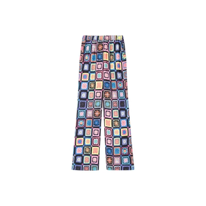 Desigual Casual Pants Women's Black With Print-0