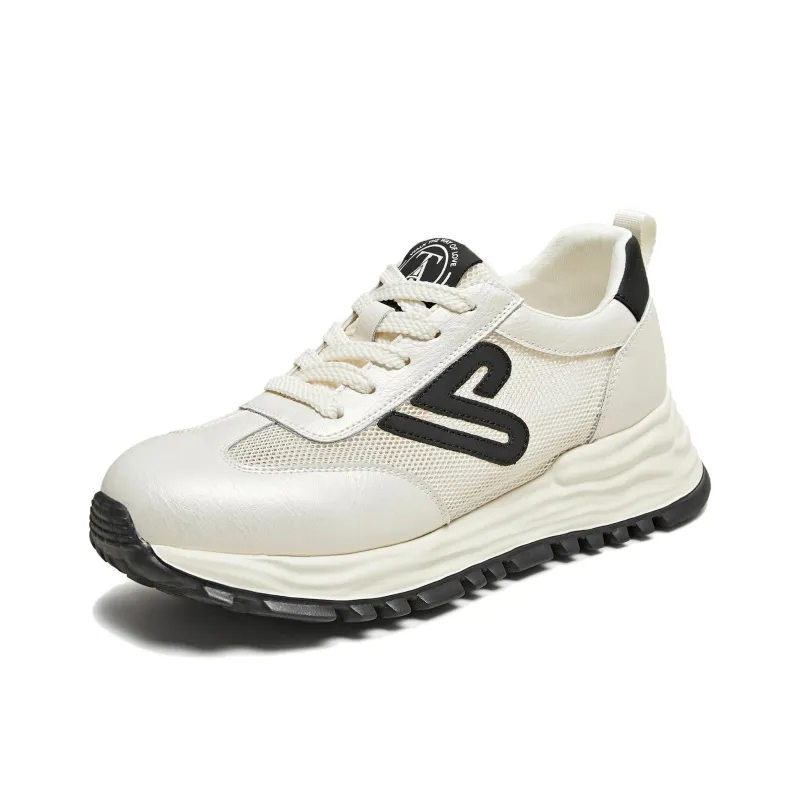 TATA Abrasion Resistant Low Top Casual Shoes Women's White Black-1