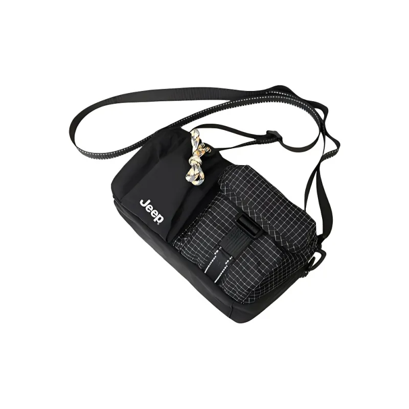 Jeep Nylon Shoulder Bag Regular Unisex Yellow/Black-5