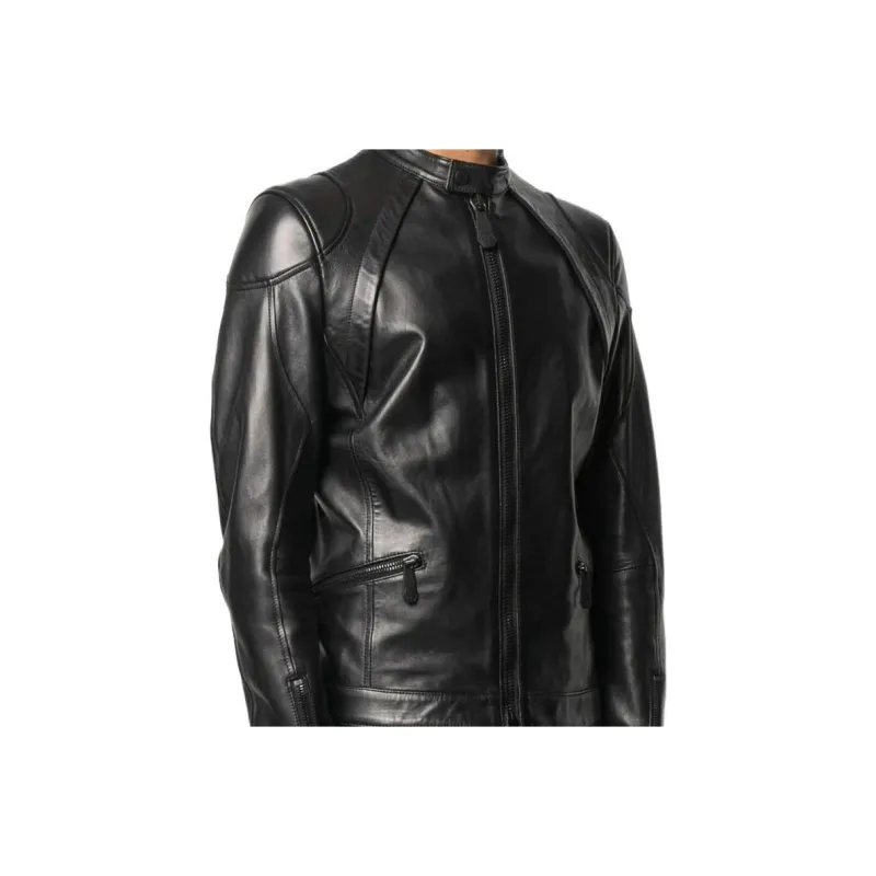 PHILIPP PLEIN SS23 Leather Jacket Men's Black-4