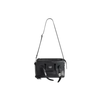 Balenciaga Bel Air Cow Leather Messenger Bag, Shoulder Bag Trumpets Men's Black