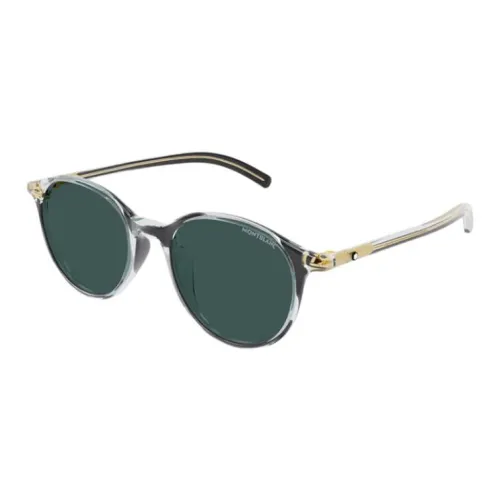 MONTBLANC Plate Frame Irregular Shape Sunglasses Men's Transparent