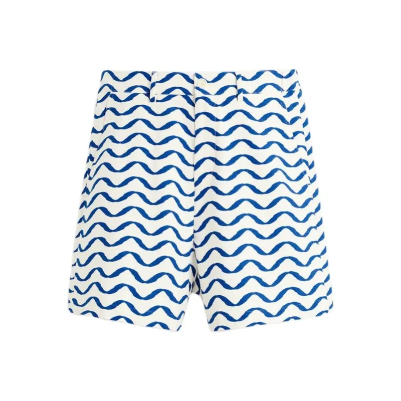 ZARA Casual Shorts Men Blue/White-0