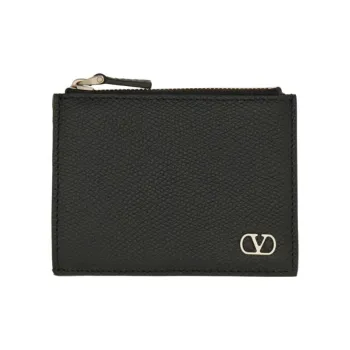 Valentino VLogo Signature Calfskin Wallet Men's Black