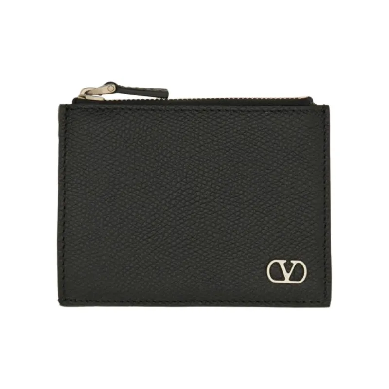 Valentino VLogo Signature Calfskin Wallet Men's Black-0
