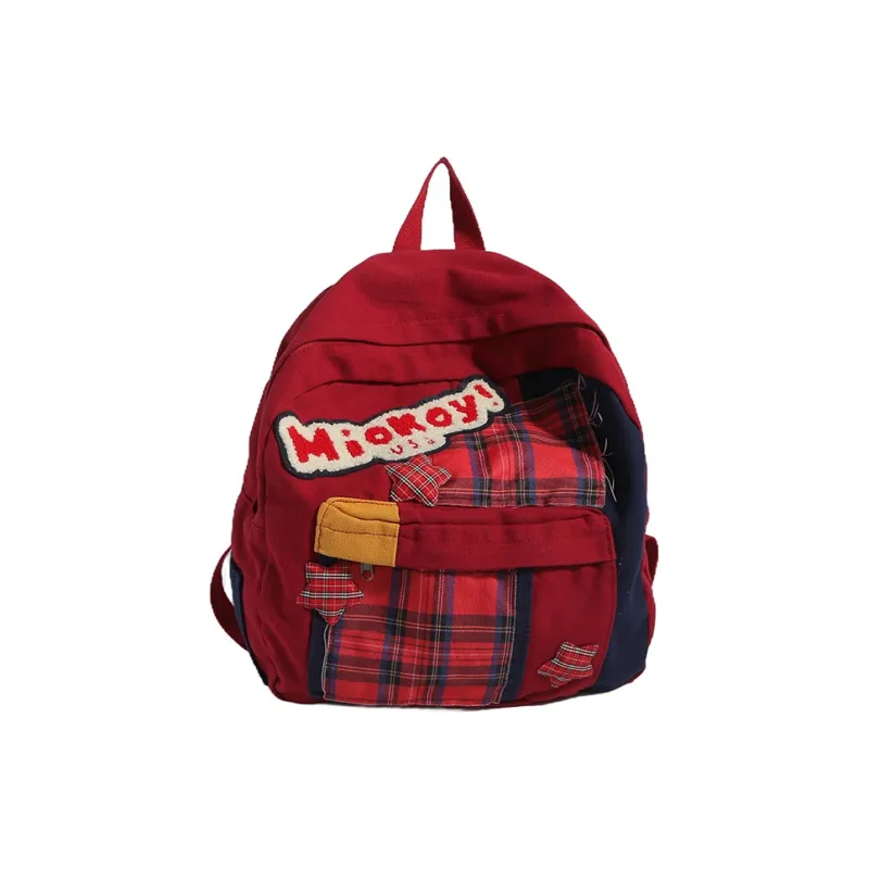 WICKBUEN Canvas Backpack Women's Red-0