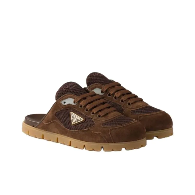 PRADA Closed Toe Slippers Women's Brown-2