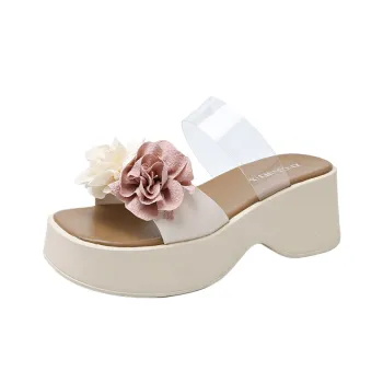 Puppytown Rubber Sole Crystal Quick Dry And Abrasion Resistant Slide Slippers Women's