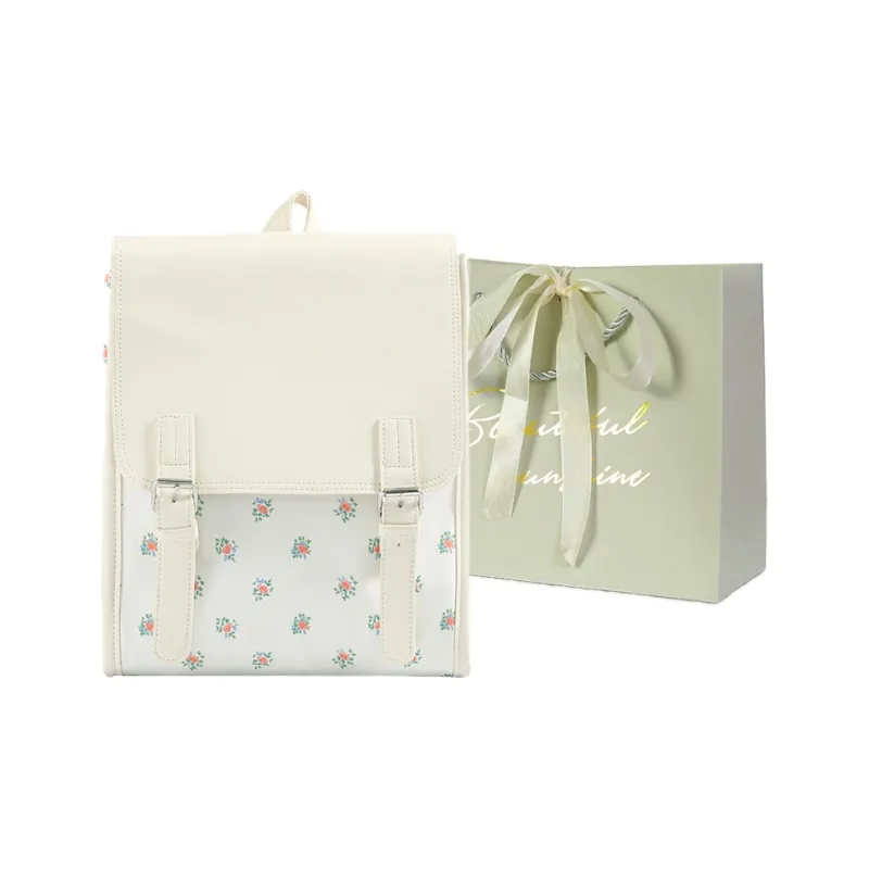 JIANGLIDA PU Backpack Women's Large Floral/Small Floral-0