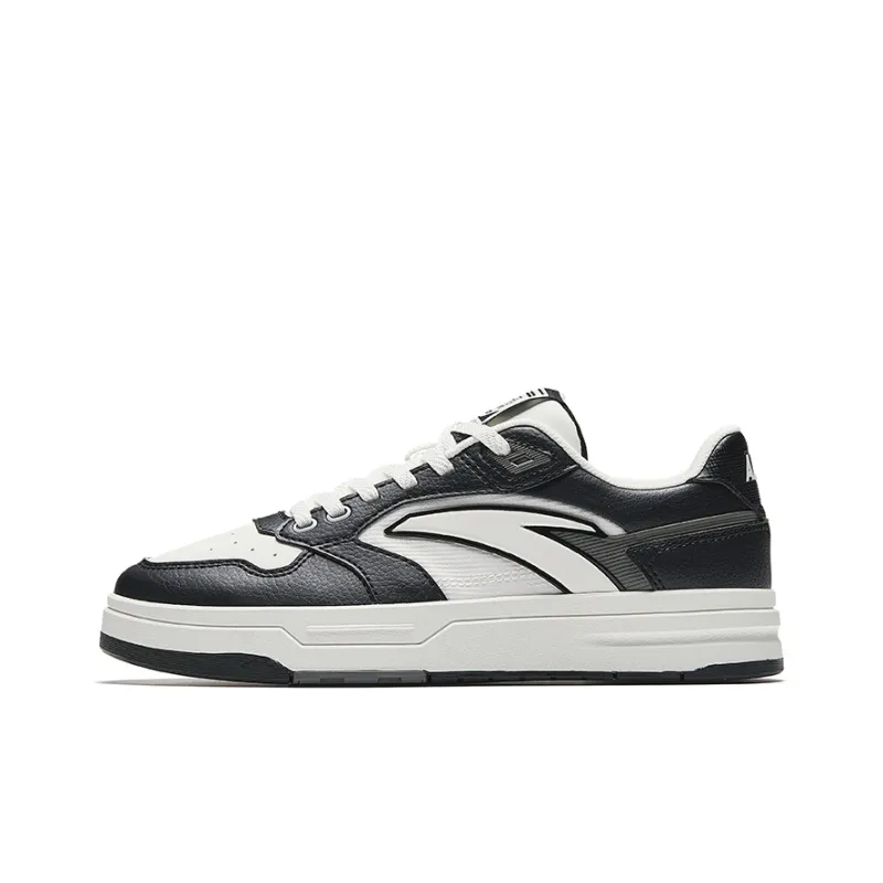 Anta Street Play LITE Anti Slip Wear Resistant Low Top Skateboard Shoes Women's Black White-0