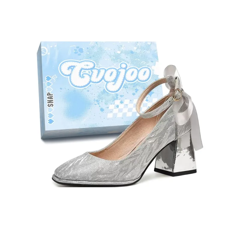 CVOJOO Chunky Heel High Heels Women's-0