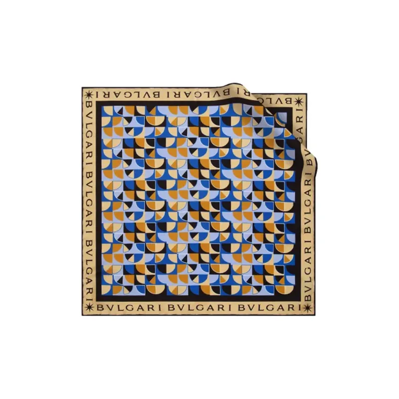 BVLGARI Silk Scarves Women's Blue-0