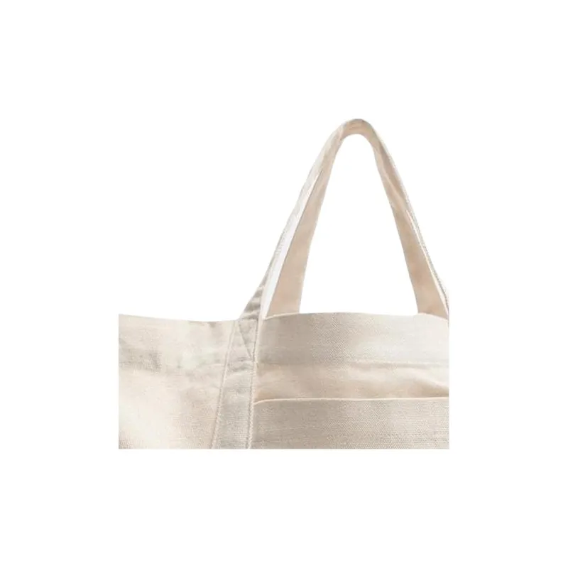 ZARA Cotton Tote Bag Shopping Bag Shoulder Bag Handbag Men's Light Beige Yellow-2