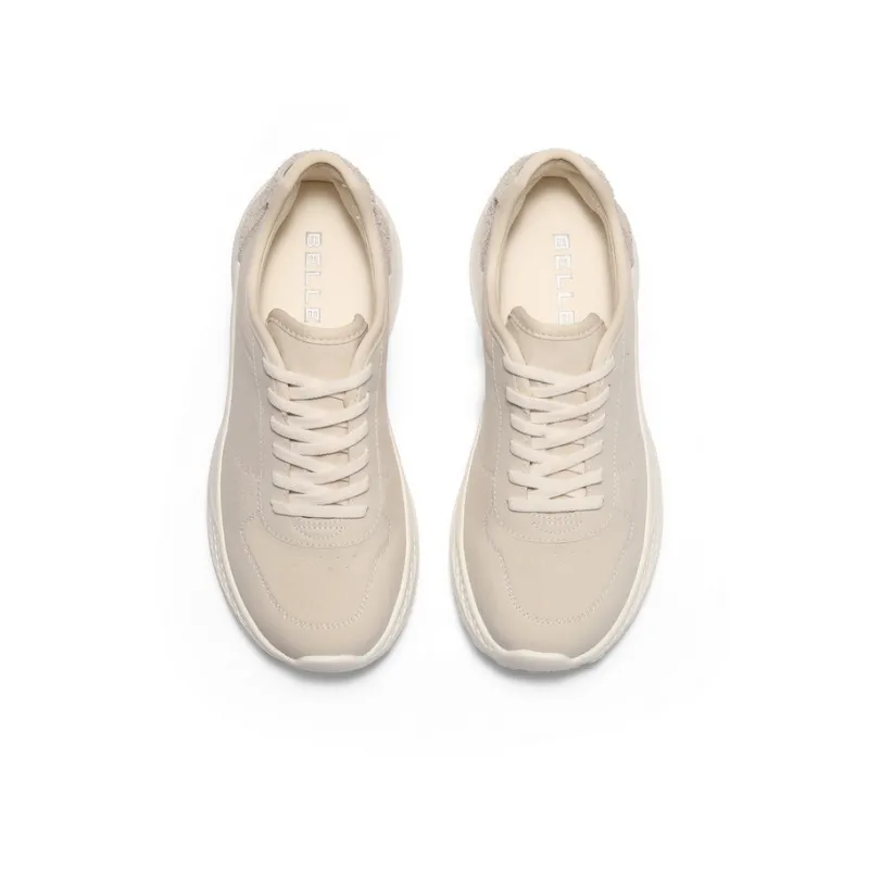 BELLE Casual Shoes Women's Low Top Apricot White Base, Apricot Yellow Base-2