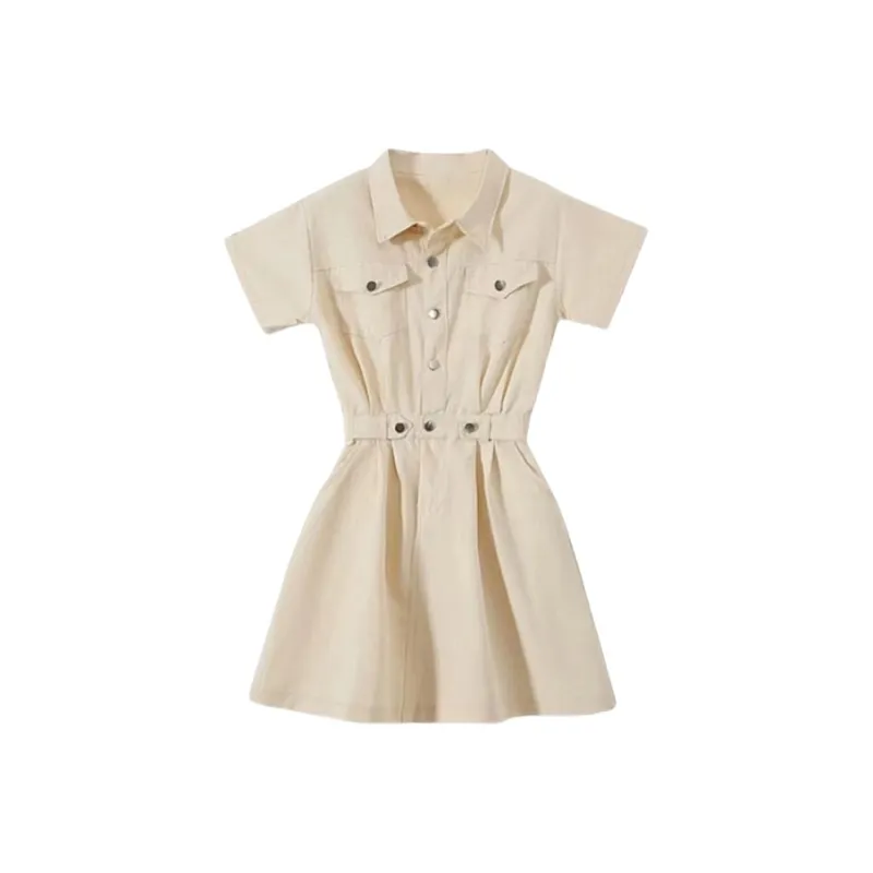 Mu Xiao Xin Short Sleeved Dress Women's-0