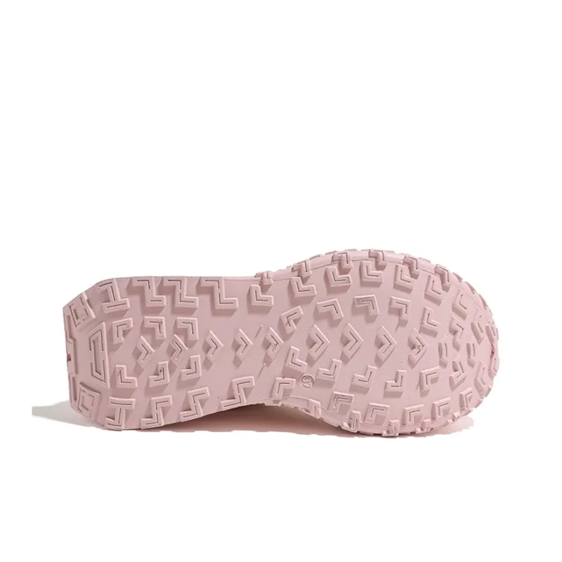 HUANQIU Abrasion Resistant Lightweight Rebound Low Top Casual Shoes Women's Pink-4