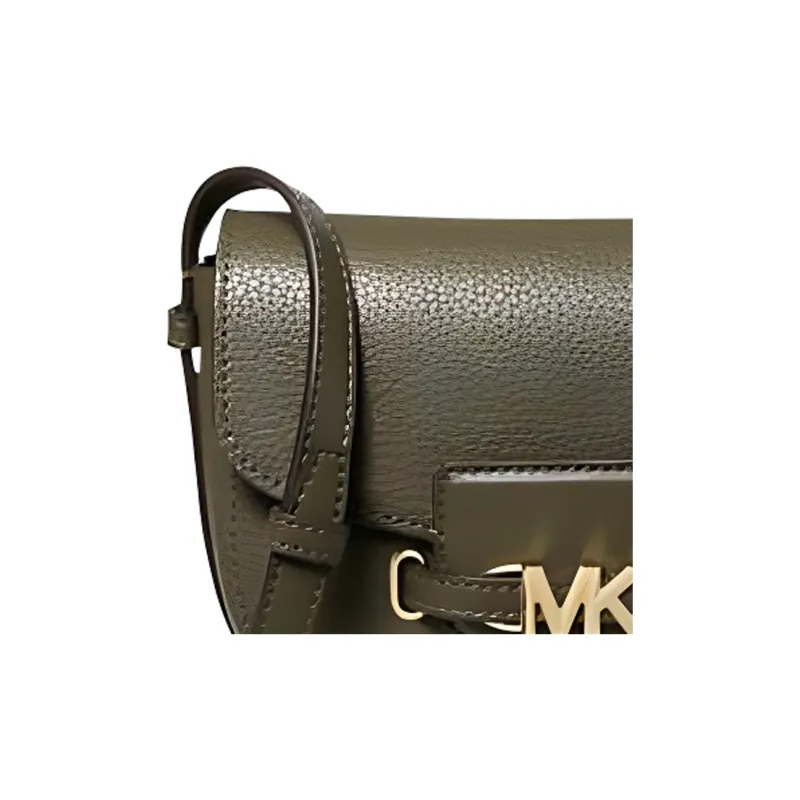 MICHAEL KORS Litchi Grain Leather Shoulder Bag, Crossbody Bag Small Size Women's Olive Green-2