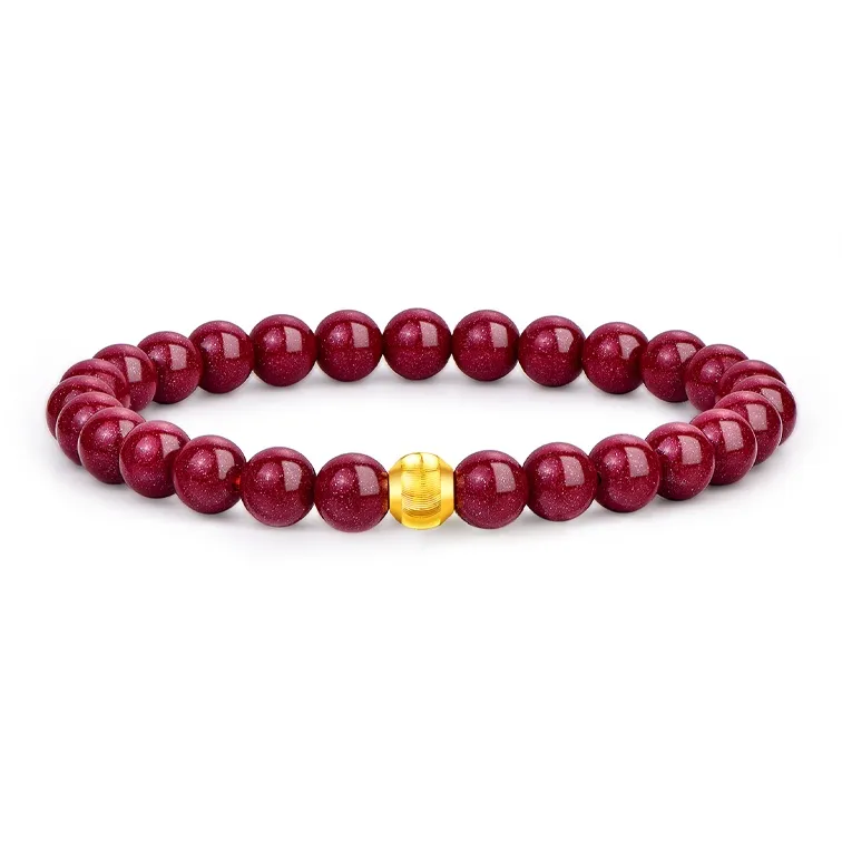 JINLIUFUJIXIANG Reconstructed Cinnabar Bracelets Women's-0