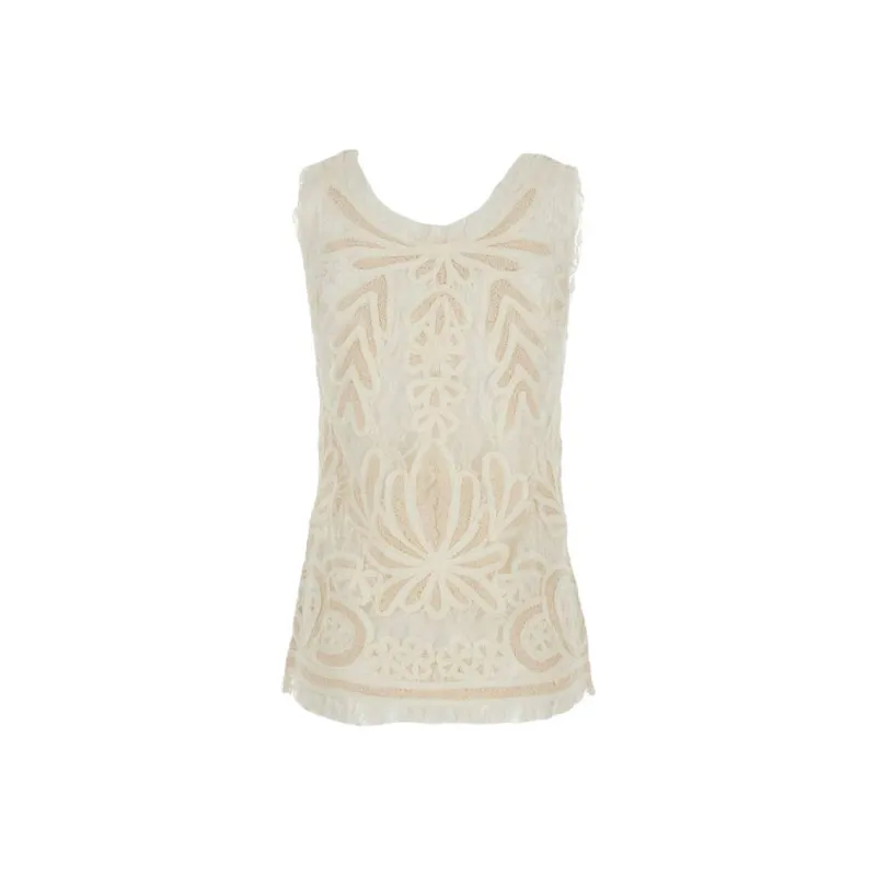 PAROSH Tank Tops Women's Beige-1