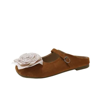 WUJI Rubber Sole Slip Resistant Abrasion Resistant Closed Toe Slippers Women's