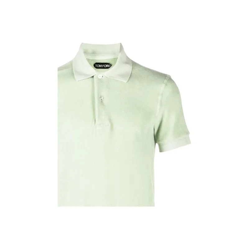 TOM FORD Towelling Cotton blend Polo Shirt-4