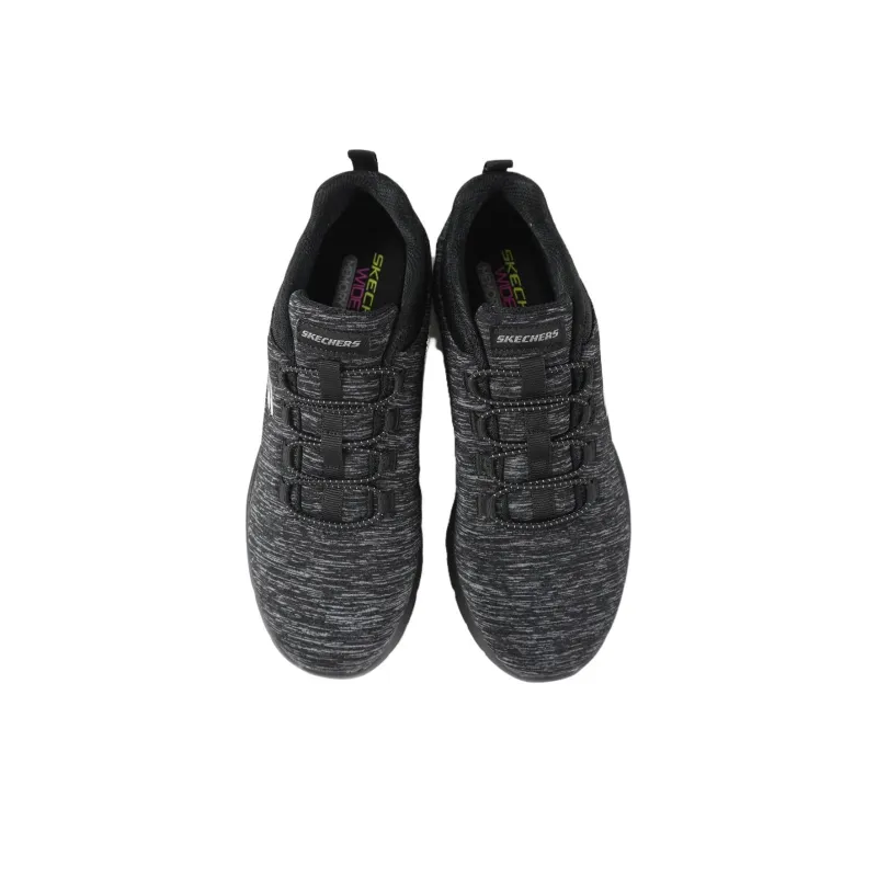 Skechers Anti Slip Wear Resistant Low Top Casual Shoes Women's Black-3