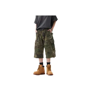 UNA RETA Cargo Shorts Unisex Army Green