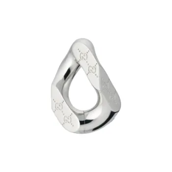 GUCCI Brass Clip On Earrings Unisex Silver