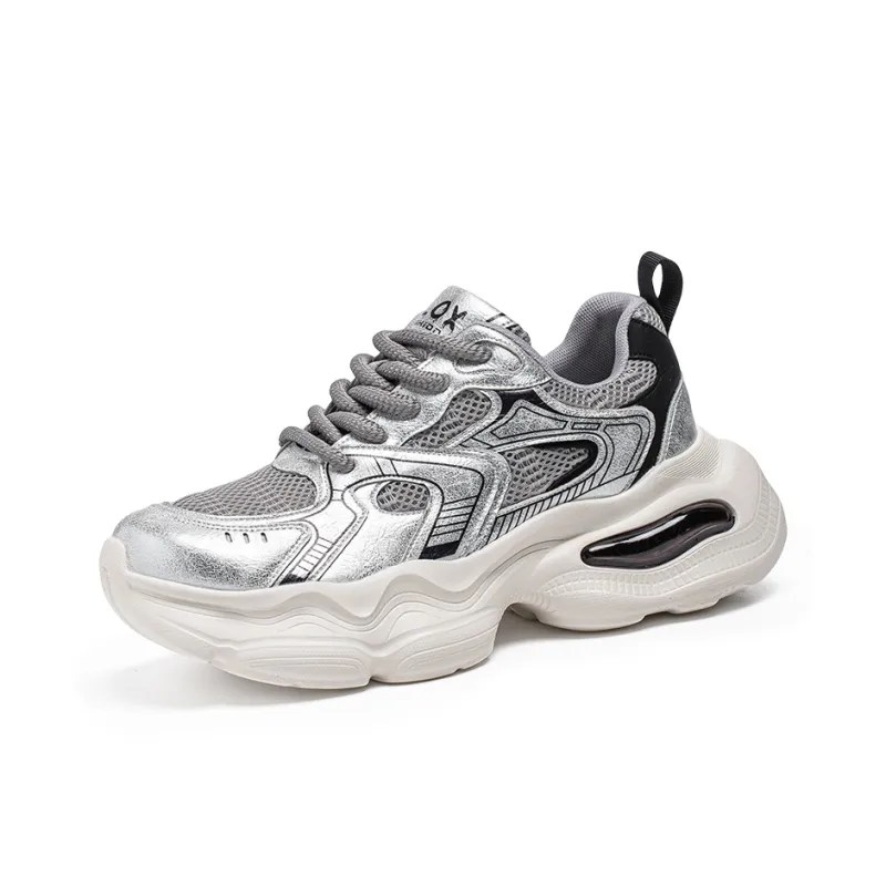 Magelly Shock Absorbers Slip Resistant Breathable Low Top Chunky Sneakers Men's-1