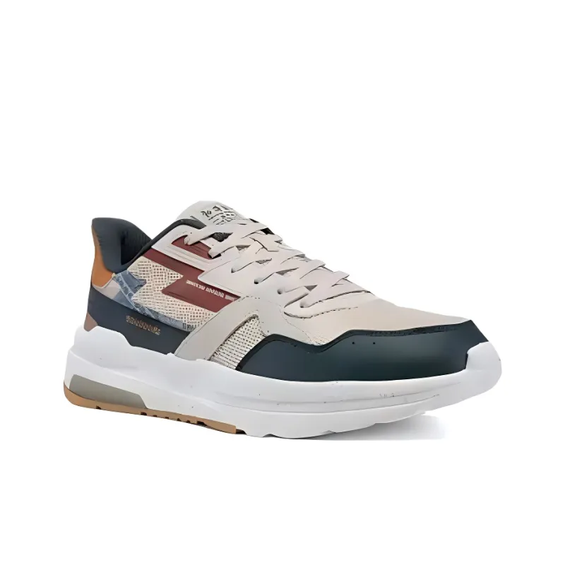 361° Cushioned Slip Resistant Low Top Casual Shoes Men's Beige Green-1