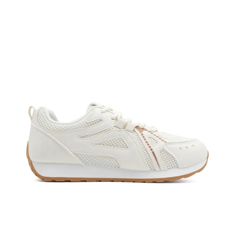 RENBEN Breathable And Lightweight Low Top Casual Shoes Women's Beige Khaki-1