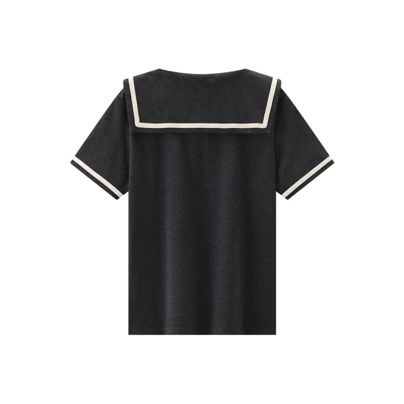 KUHNMARVIN T Shirts Women's Dark Heather Gray-1