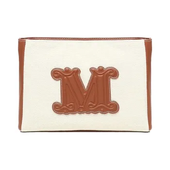 MaxMara Cotton Clutch Unisex Beige