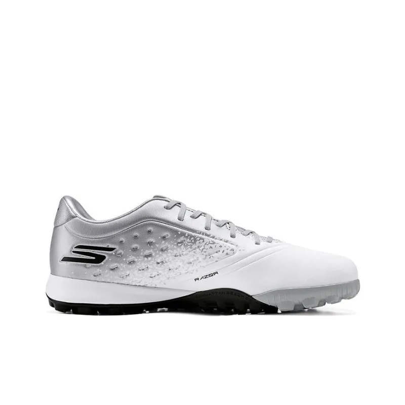 Skechers GO SOCCER MENS Artificial Ground Cushioning, Wear Resistant Soccer Shoes Men's White Silver-1