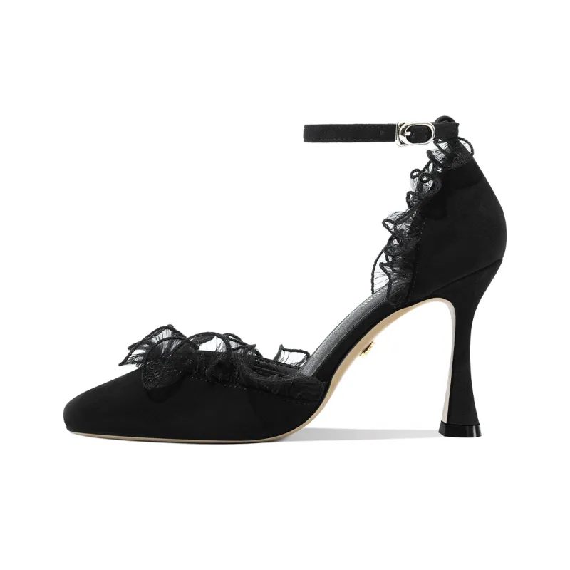 Lily Wei Carli Flared Heel High Heels Women's Black-0