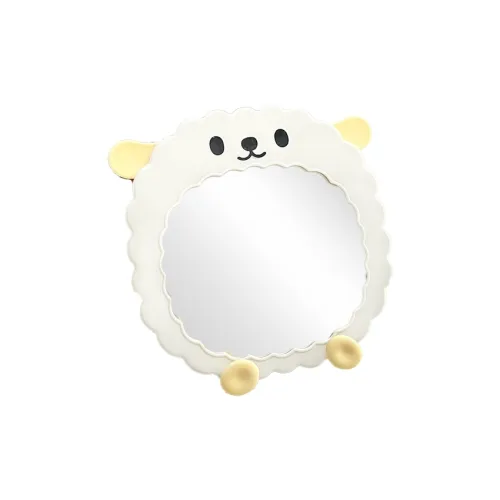 MITIANTU Cartoon Lamb Desktop Vanity HD Foldable Mirror