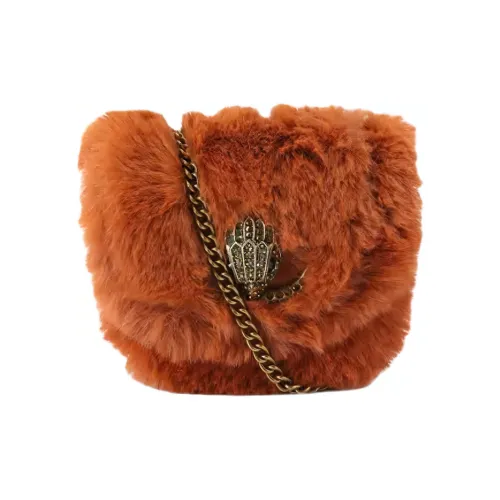 Kurt Geiger London Faux Fur Saddle Bag Shoulder Bag Crossbody Bag Women's Medium Brown