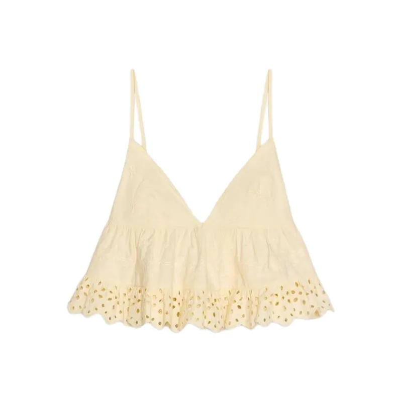 ZARA Camisoles Women's Cream-0