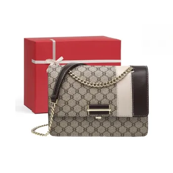 CNNCOO PVC Shoulder Bag, Crossbody Bag Women's Coffee