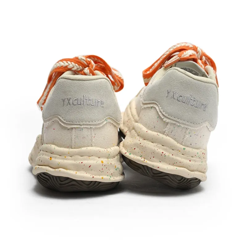 FANZAO Abrasion Resistant, Lightweight, And Breathable Low Top Skateboard Shoes Unisex Apricot-4