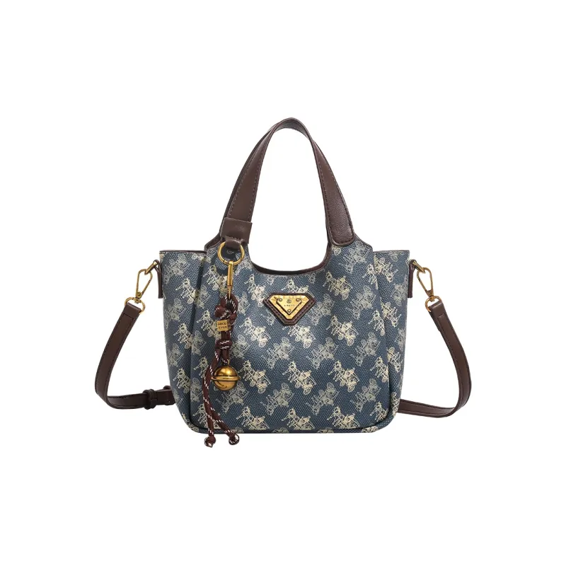 H YXIANG PVC Handbag Women's Blue-0