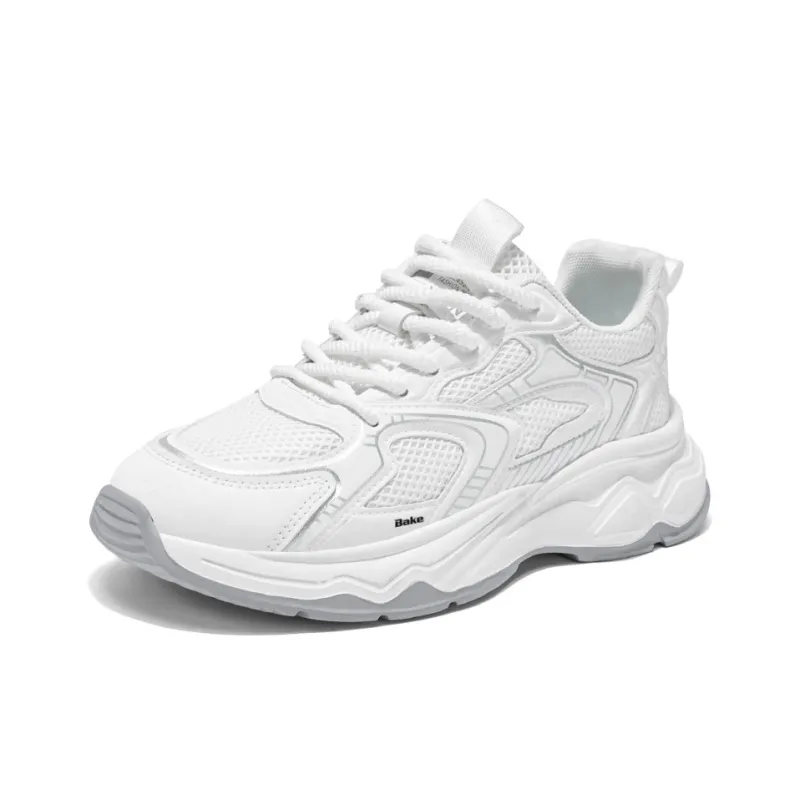 BAKE Slip Resistant, Abrasion Resistant, Breathable Low Top Chunky Sneakers Men's-4