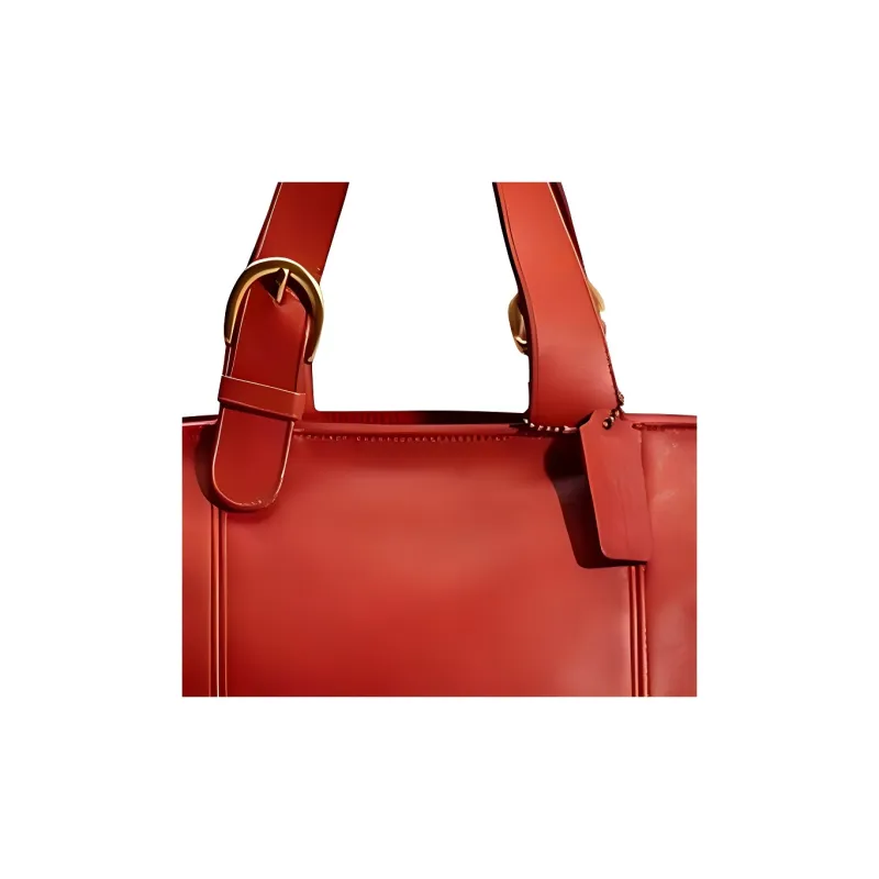 COACH Waverly Leather Handbag, Dumpling Bag, Shoulder Bag Tubas Women's Red-3