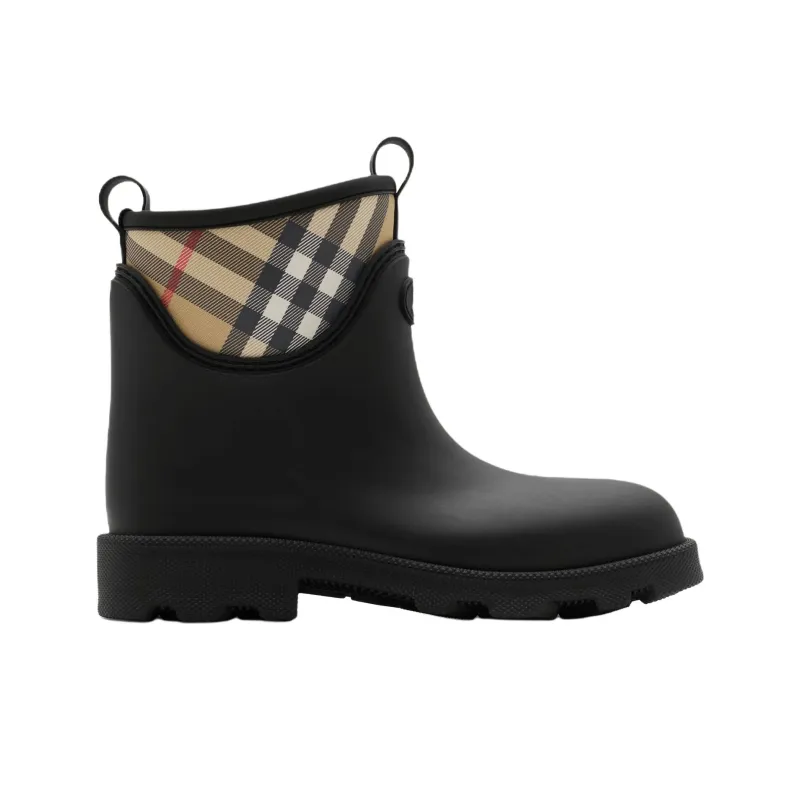 Burberry Marsh Stamp Rain Boots Women's Black-1