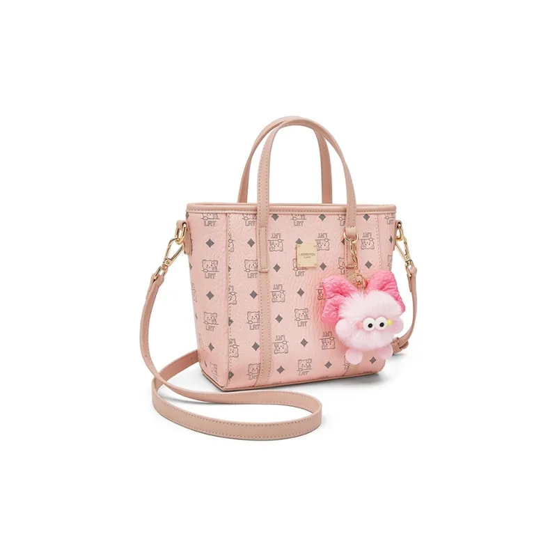 Old Man's Head Synthetic Leather Shoulder Bag, Crossbody Bag, Handbag Regular Women's Brown/Pink-11