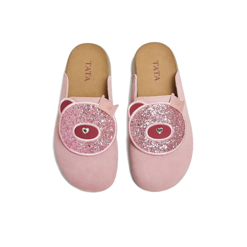 TATA Leather Patchwork Quiet Closed Toe Slippers Women's-6