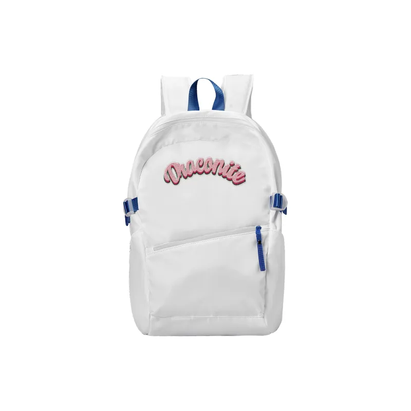 DRACONITE Polyester Student Backpack Regular Unisex Ecru-33