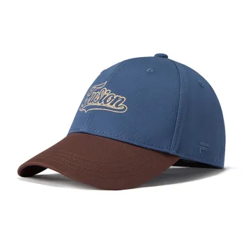 FILA FUSION Cotton Baseball Caps Unisex Copenhagen Blue/Mary Brown