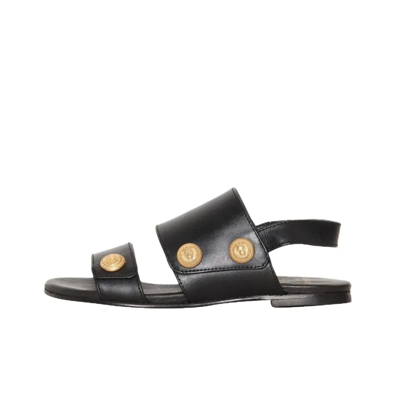 BALMAIN One Strap Sandals Women's Black-0